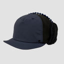 Ear Flap 5 Panel Cap — Black