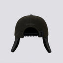 Ear Flap 5 Panel Cap — Black