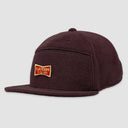 Vintage Melton 7 Panel Cap — Burgundy