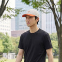 Bicolor Cap — Ivory×Orange