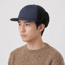 Ear Flap 5 Panel Cap — Black
