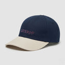 Organic Cotton Twill Cap — Navy×Beige