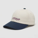Organic Cotton Twill Cap — Beige×Navy